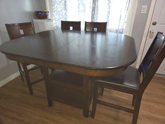 6 Chair Dining Set With Built In Extension 100