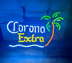 Corona Extra Beer Palm Tree Neon
