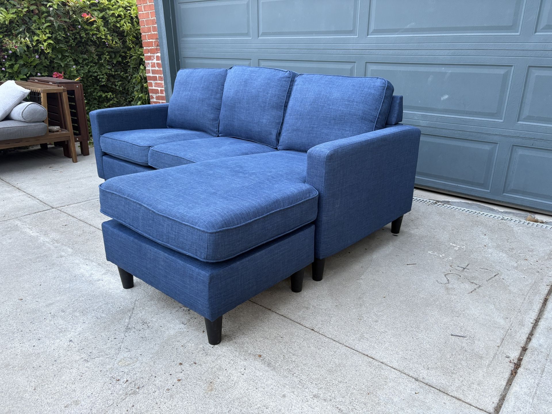 Small Blue L Shaped Couch FREE DELIVERY