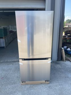 Vissani 30 in. 18.7 cu. ft. Bottom Freezer Refrigerator in Fingerprint Resistant Stainless Steel, Garage Ready