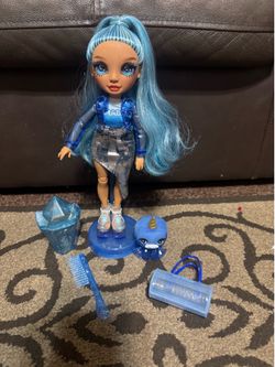 Rainbow high doll blue doll with accessories