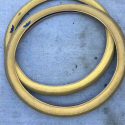 SE Racing 29 2.1 Yellow Tires For BMX Bicycle. 