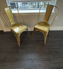 2 Gold Chairs