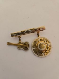 Vintage Costume Guitar Stick Pin