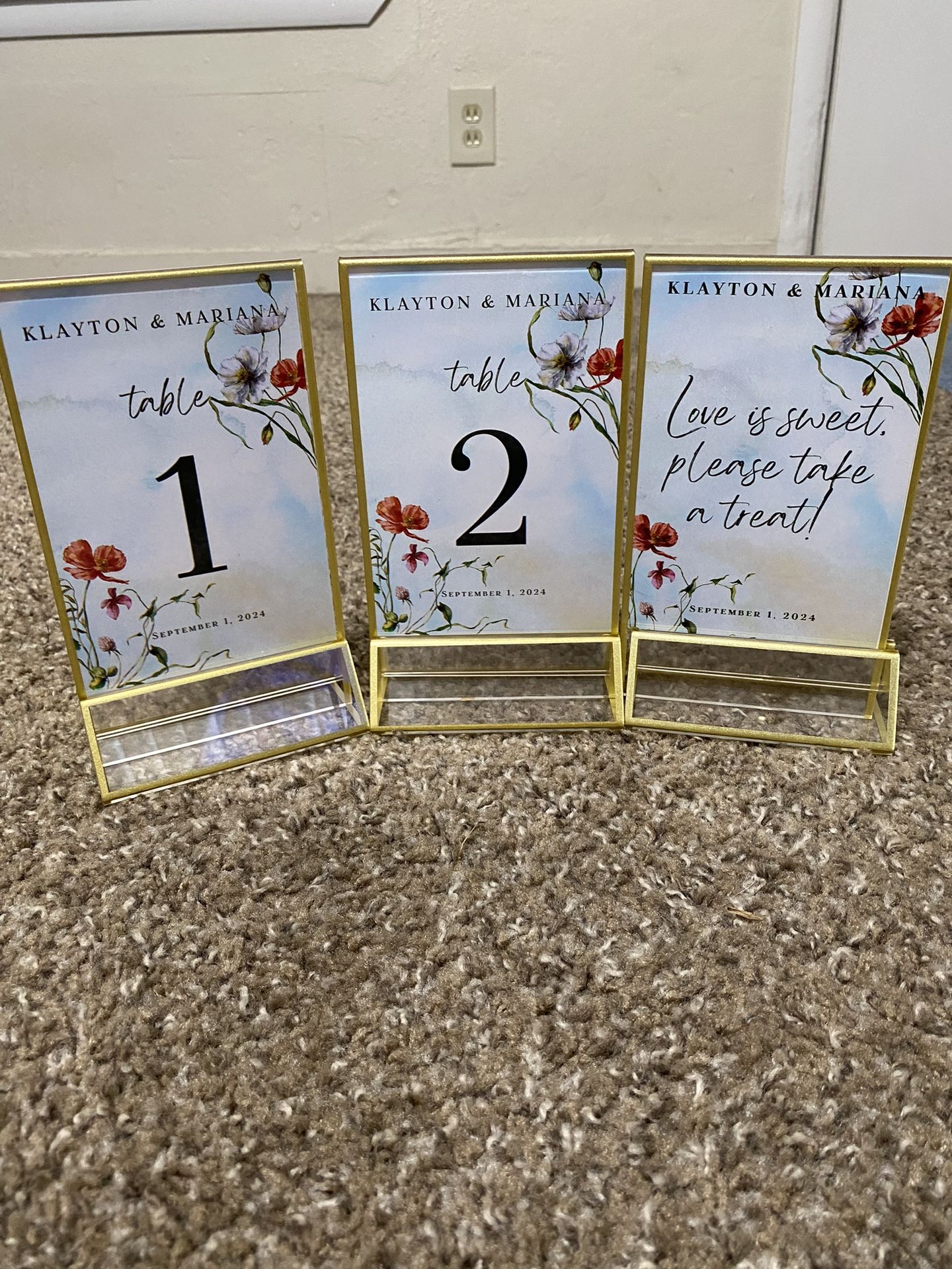 4x6 Acrylic Sign Holder w/ Gold Borders