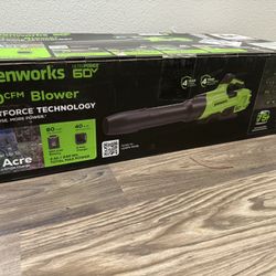 Greenworks 60V 750 CFM 180 MPH Leaf Blower - NEW