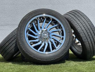 22" Xtreme Wheels GMC Yukon Sierra Rims Chevy Suburban Tahoe Escalade Ram 1500 Tires 33" Tundra QX56