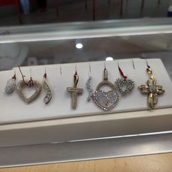 14k 10k Gold Diamond Pendant Different Prices And Different Grams Layaway Available For 10% Down If You Are Interested Please Ask For Maribel Thank Yo