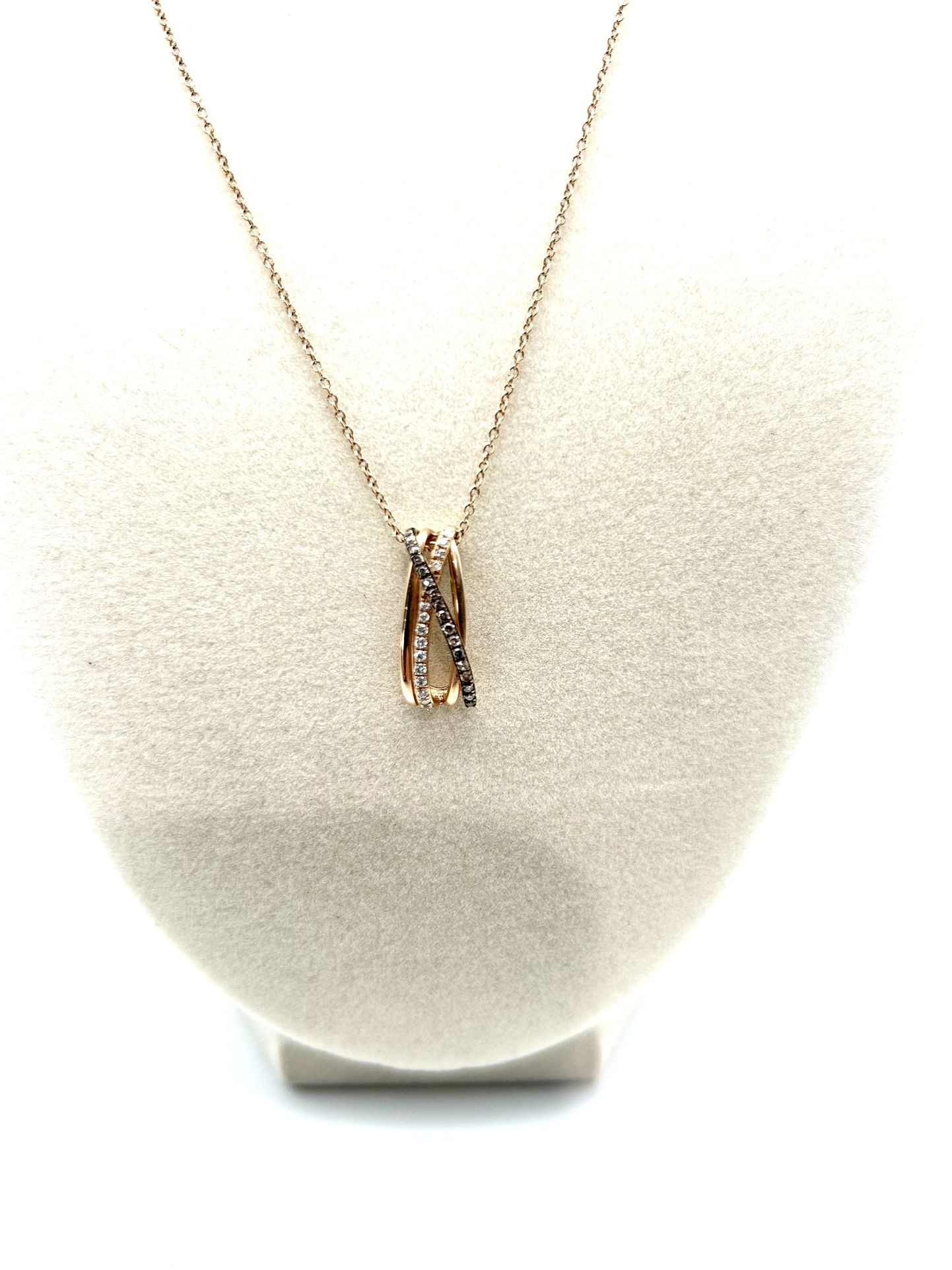 Effy 14k Rose Gold Diamond Pendant, 0.18 TCW