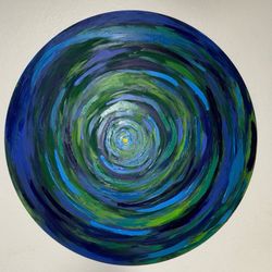 abstract circle whirlpool painting