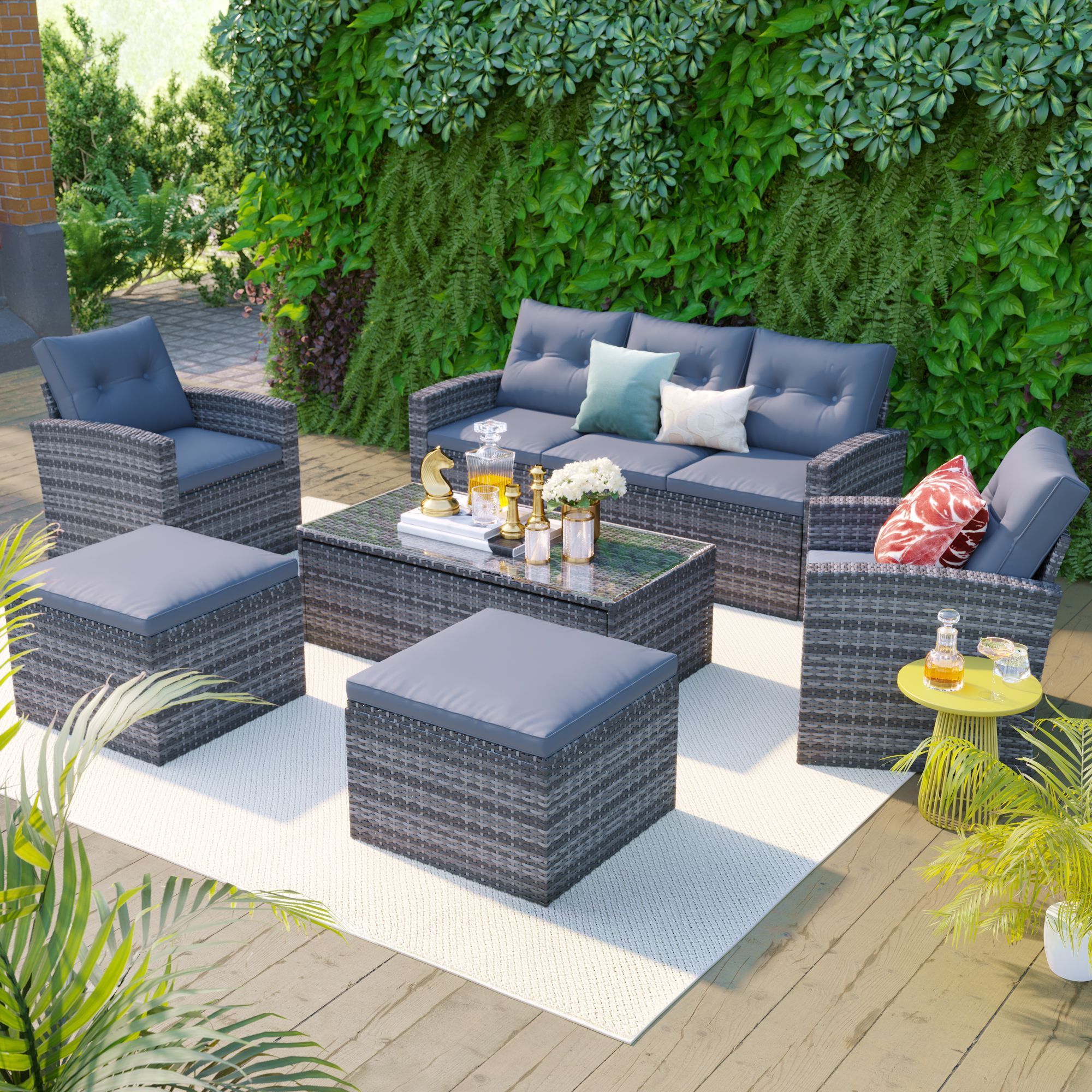 GO piece All Weather Wicker PE rattan Patio Outdoor Dining