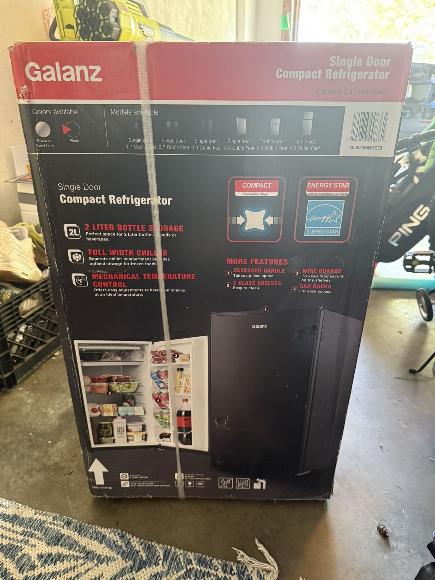 Galanz 3.3 Ft^3. Mini Fridge