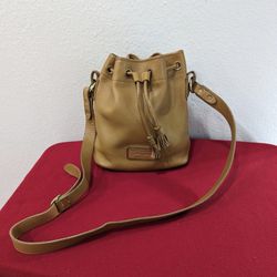 Authentic Dooney & Bourke Sling Bag Genuine Leather Crossbody Bag Brown Women Purse