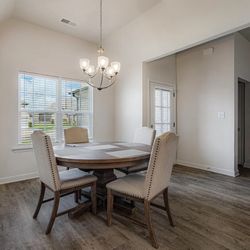 Round Wooden Dining Table With Four Chairs