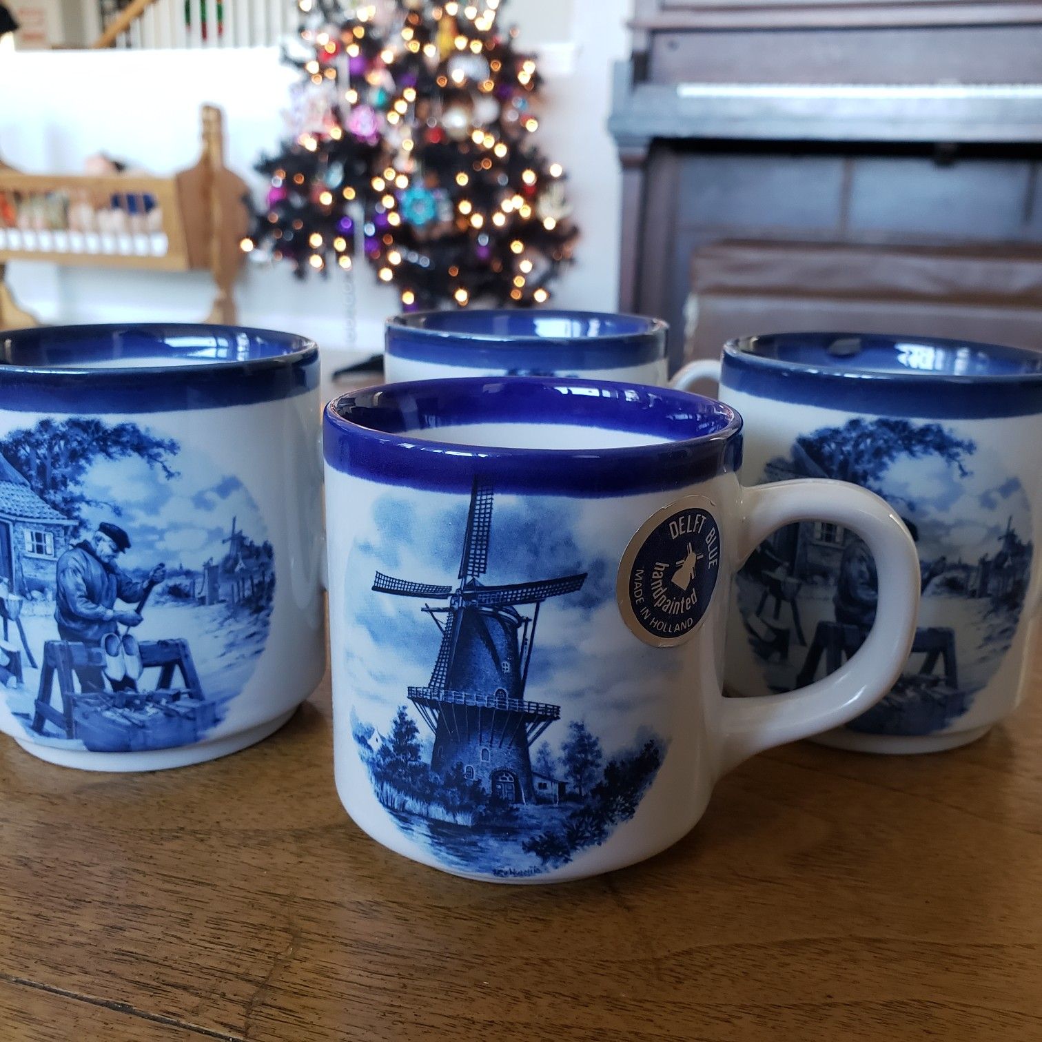 Delt blue mugs