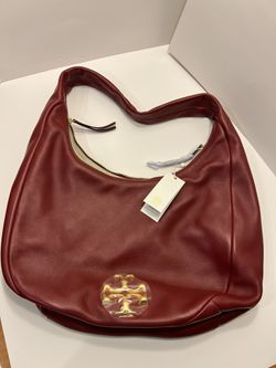 Tory Burch Kira Deconstructed Leather Hobo Bag