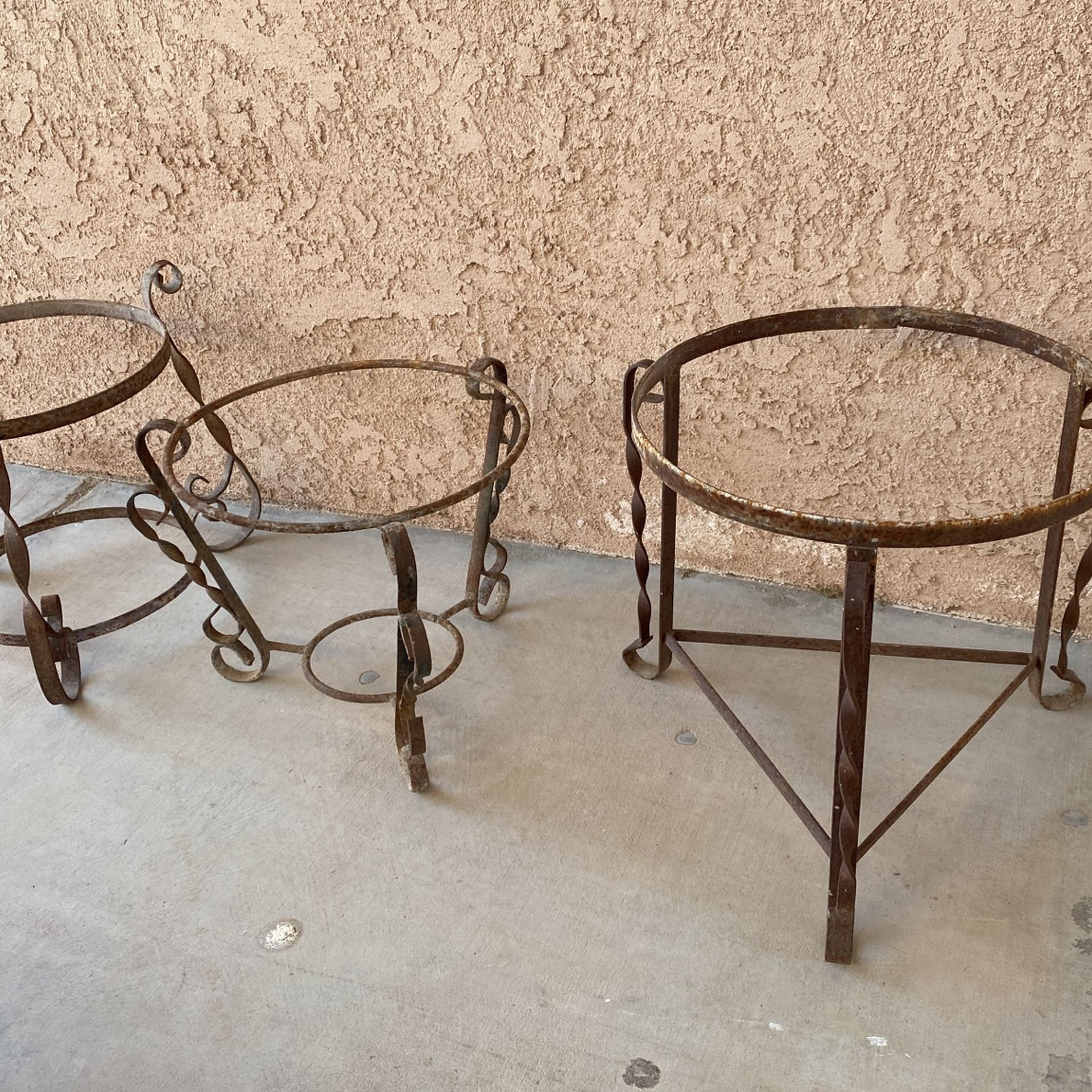 Rustic  Metal Plant Stands $5 Each