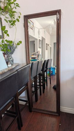 Wooden Floor Mirror 