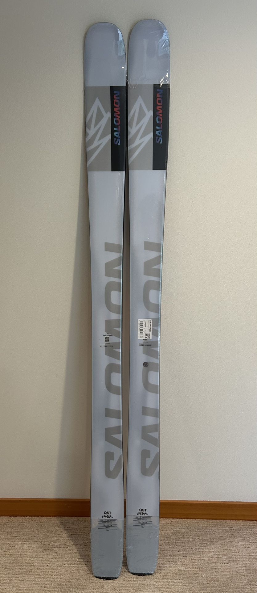 Salomon QST Blank 2025 194 cm Skis and Salomon Strive 14 Bindings Brand New