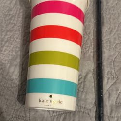 Kate spade candy stripe tumbler