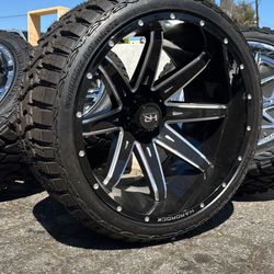 WHEELS HARDROCK 24x14 CHEVY TAHOE YUKON DENALI GMC SIERRA CADILLAC W