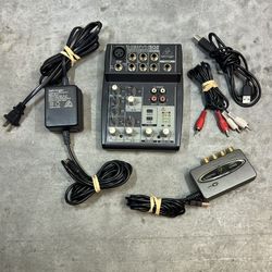 Behringer Xenyx 502 Premium 5-Input Channel 2-Bus Mixer W/ U-Controller & Cables