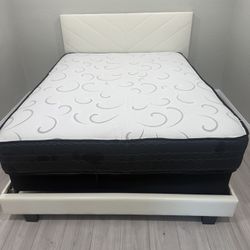 Queen Size Bed Frames With Mattress Set All New Furniture Free Delivery Free Installed 