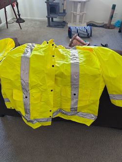 High Visibility Safety Rain Jacket