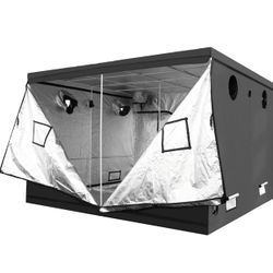 120"x120"x78" 10’ x 10’ Mylar Hydroponic Water-Resistant Grow Tent with Observation Window