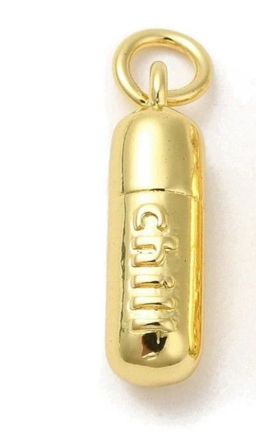10 Gold Filled 15k Chill Pill Pendents