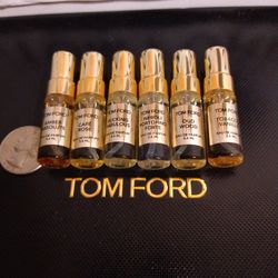 6 Assorted Tom Ford Brand Fragrances