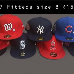 New Era MLB Fitted Caps Sz 8 