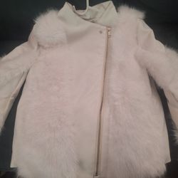 2 Stylish White Jackets  With  Fur