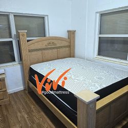 QUEEN MATTRESS WITH BOX SPRING 2PC. BED FRAME ISN'T AVAILABLE