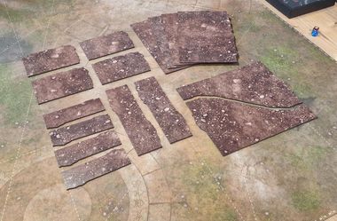 Warhammer 40k 11th edition area terrain  footprints WOOD
