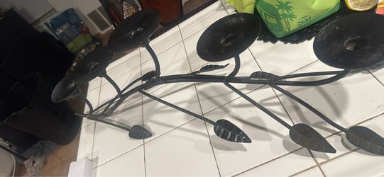 Black Wrought Iron Branch Candelabra