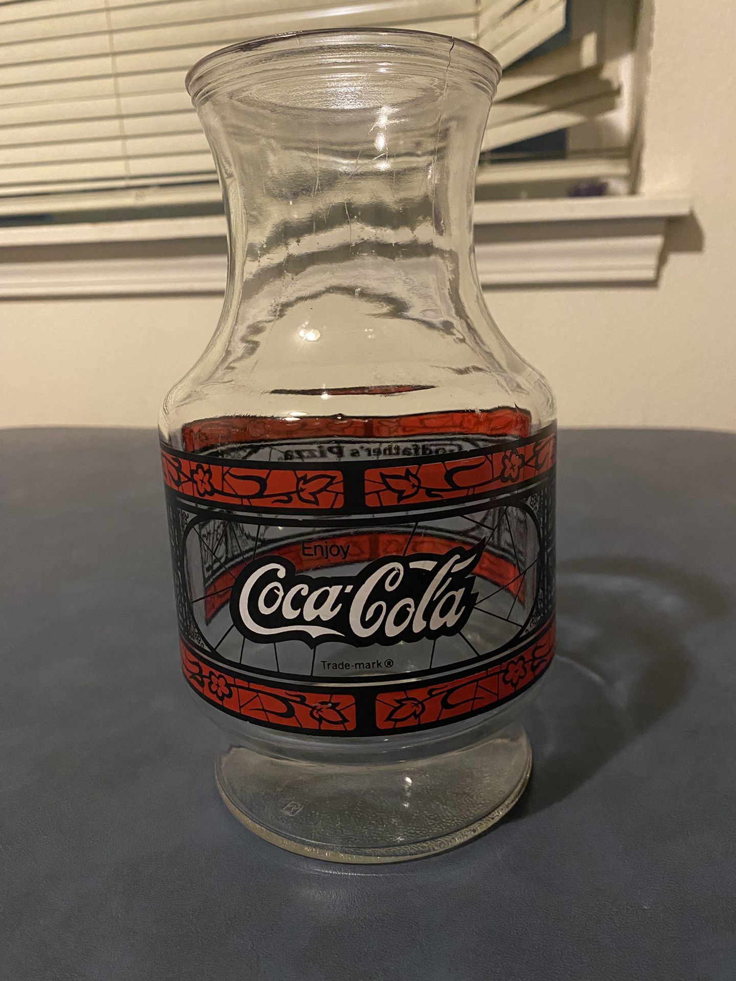 Coca Cola’s Vintage Godfather’s Pizza Glass Pitcher