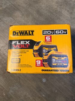 20V/60V MAX FLEXVOLT Lithium-Ion 9.0Ah Battery and 6.0Ah Battery (2 -Pack) $320