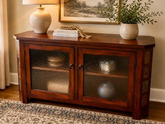 TV Media Console Table - Solid Wood