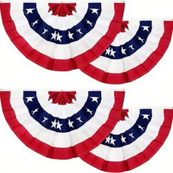 USA Pleated Fan Flag 1.5x3 Feet American US Bunting Flags Half Fan Banner 18x36