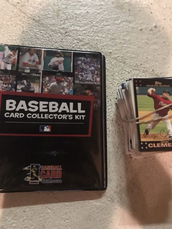 100+ baseball cards and collectors kit