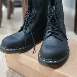 Dr. Marten's 1460 Greasy Leather Lace Up Boots: Wore The Boots Two Times Only