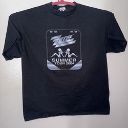 Vintage ZZ Top 2004 Summer Tour T-shirt Size Large Black Short Sleeve