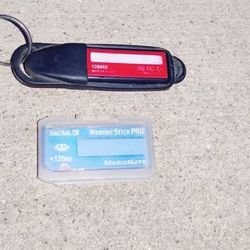 Sandisk Memory Stick Pro 128MB Magicgate And 128MB Thumb Drive