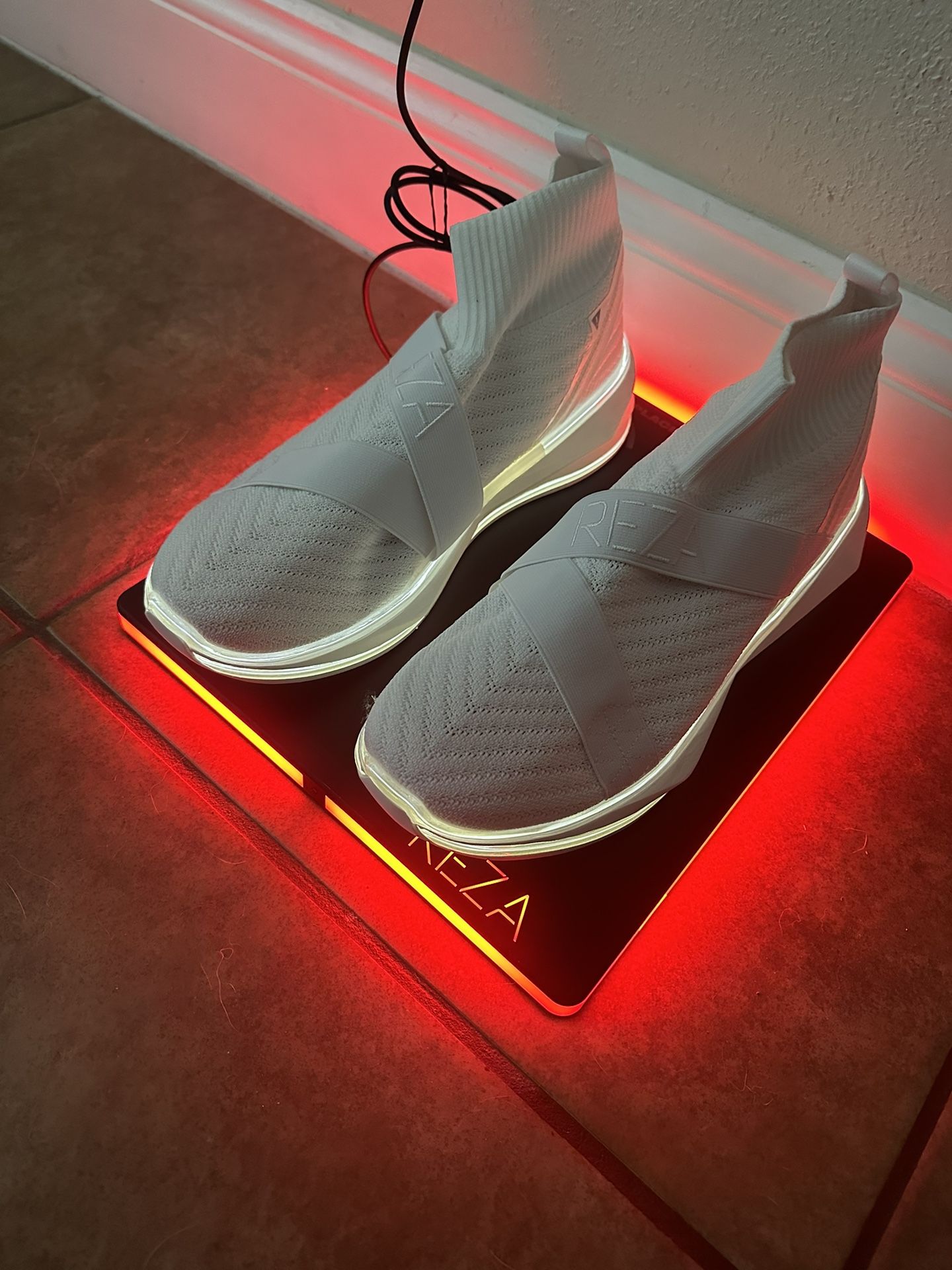 Brand New- Never Worn / Reza Grey With White Light Sneakers