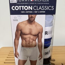 Men's 3-Pack Classic Cotton Boxer Briefs Size Large Brand New For Sale