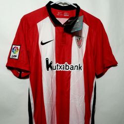 NIKE ATHLETIC BILBAO HOME FOOTBALL JERSEY  2015 NOKE DRI-FIT ME S SIZE LARGE  NEW