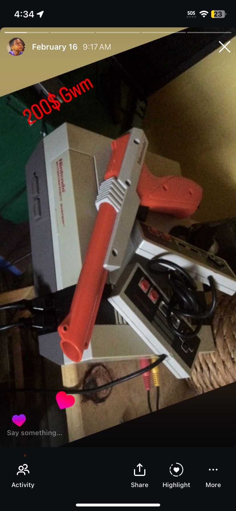 Nintendo game system