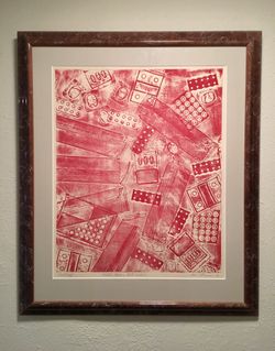 Susan Freeman " Western Medicine Meets Eastern " Artist Proof Collagraph 🖼
