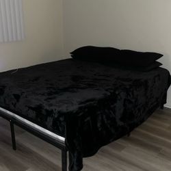 Queen Mattress with bed frame 